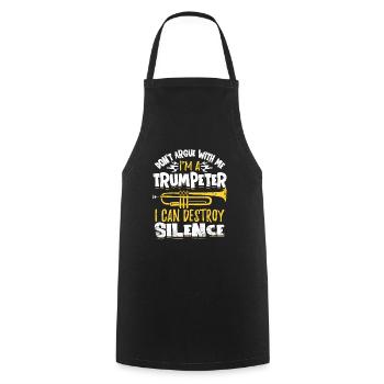 Trumpeter Trumpet Instrument Brass Music - Cooking Apron - black - Front - AI Model Male 185 dark (185cm)
