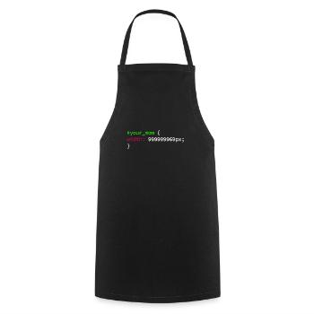 Web und CSS Programmierer Developer Coding Code - Kochschürze - Schwarz - Vorne - AI Model Male 185 dark (185cm)