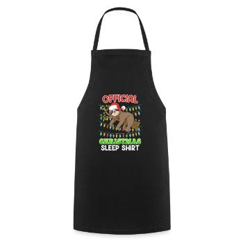 Chemise de Noël officielle Sloth - Tablier de cuisine - noir - Devant - AI Model Male 185 dark (185cm)