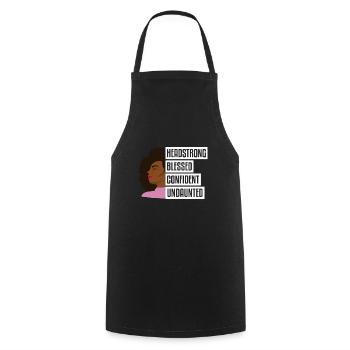Hbcu Clothing Historic Black College - Cooking Apron - black - Front - AI Model Male 185 dark (185cm)