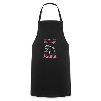 Haflinger I Pony Horse Slogan Motif for Rider - Cooking Apron - black - Front - AI Model Male 185 dark (185cm)