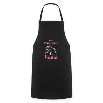 Oldenburger I Pony Pferde Spruch Motiv für - Kochschürze - Schwarz - Vorne - AI Model Male 185 dark (185cm)