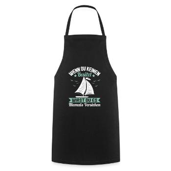 Lustiges Ostsee Segler Helgoland eigner Spruch - Kochschürze - Schwarz - Vorne - AI Model Male 185 dark (185cm)
