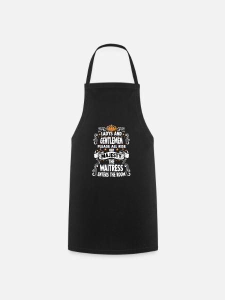 serveuse T drôle disant motif serveuse - Tablier de cuisine - noir