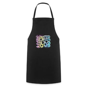 Limited Edition 2003 Graffiti - Cooking Apron - black - Front - AI Model Male 185 dark (185cm)