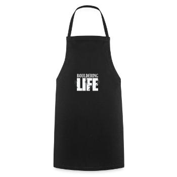 Bouldering Life Hobby Klettern Sport - Kochschürze - Schwarz - Vorne - AI Model Male 185 dark (185cm)