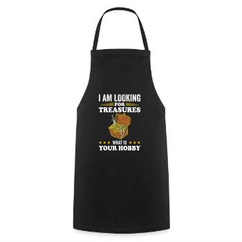 Gold Panning Gold Panning Gold Prospectors Gold Diggers - Cooking Apron - black - Front - AI Model Male 185 dark (185cm)
