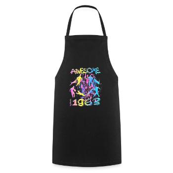 Awesome since 1963. Agility, Hundetraining - Cooking Apron - black - Front - AI Model Male 185 dark (185cm)