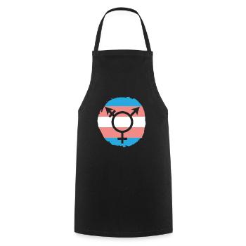 Trans Rainbow Pride LGBTQ Transgender Rechte - Kochschürze - Schwarz - Vorne - AI Model Male 185 dark (185cm)