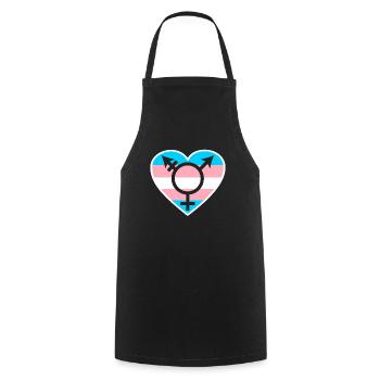 Trans Rainbow Pride LGBTQ Transgender Rechte - Kochschürze - Schwarz - Vorne - AI Model Male 185 dark (185cm)