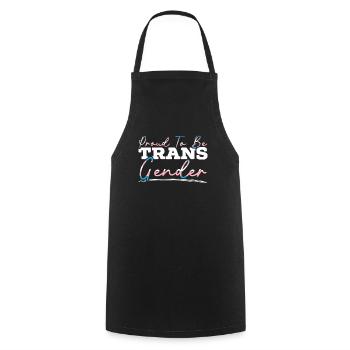 Fier d'être transgenre Rainbow Pride LGBTQ Trans - Tablier de cuisine - noir - Devant - AI Model Male 185 dark (185cm)