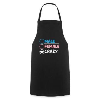 Männlich Weiblich Crazy Rainbow Pride LGBTQ Transgender - Kochschürze - Schwarz - Vorne - AI Model Male 185 dark (185cm)