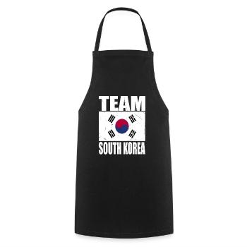 Équipe de Corée du Sud de football - Tablier de cuisine - noir - Devant - AI Model Male 185 dark (185cm)