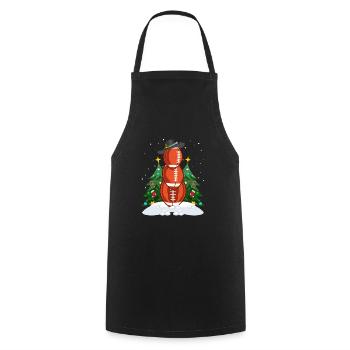 Rugy Snowman Football Player Football - Cooking Apron - black - Front - AI Model Male 185 dark (185cm)