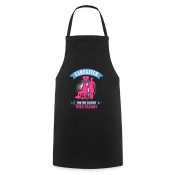Geriatric nurse with passion Geriatric nurse - Cooking Apron - black - Front - AI Model Male 185 dark (185cm)