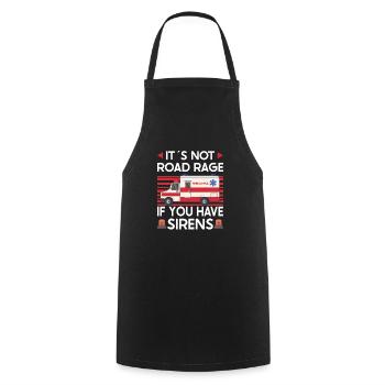 Paramedic First Responder Ambulance Driver - Cooking Apron - black - Front - AI Model Male 185 dark (185cm)