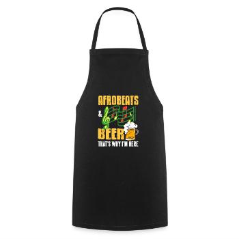 Arobeats & Beer thets why im here - Cooking Apron - black - Front - AI Model Male 185 dark (185cm)