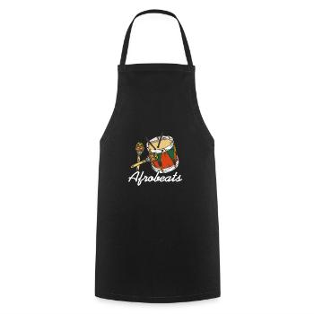Afrobeat trommel soul genre - Kochschürze - Schwarz - Vorne - AI Model Male 185 dark (185cm)