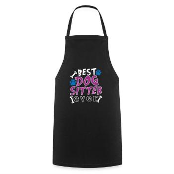 Dog Seated Dog Puppy Dog Sitter Dog Sitter - Cooking Apron - black - Front - AI Model Male 185 dark (185cm)