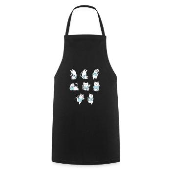 Cat Yoga pour Yoga Lover - Tablier de cuisine - noir - Devant - AI Model Male 185 dark (185cm)