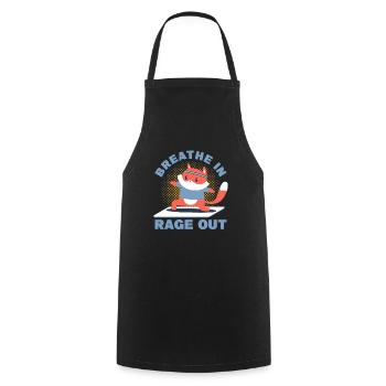 Yoga animal mignon pour amateur de yoga - Tablier de cuisine - noir - Devant - AI Model Male 185 dark (185cm)