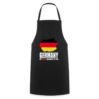 Germany Flag - Cooking Apron - black - Front - AI Model Male 185 dark (185cm)