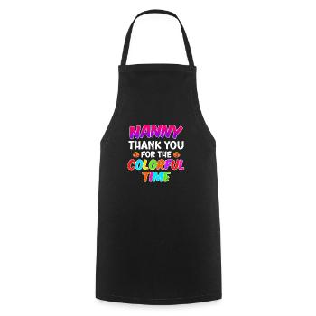 Thank you for the colorful time best childminder - Cooking Apron - black - Front - AI Model Male 185 dark (185cm)