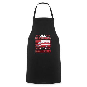 Paramedic First Responder Ambulance Driver - Cooking Apron - black - Front - AI Model Male 185 dark (185cm)