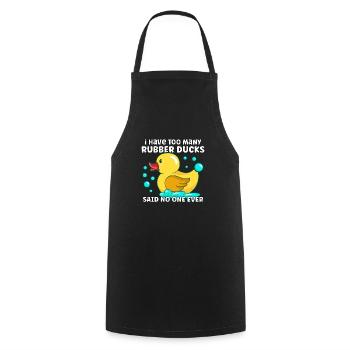 Rubber Duck Ducks Bird Hunt Duck lover Gift Idea - Cooking Apron - black - Front - AI Model Male 185 dark (185cm)