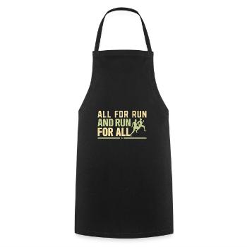 All for run and run for all - Cooking Apron - black - Front - AI Model Male 185 dark (185cm)