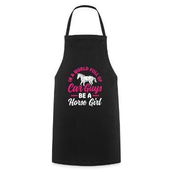 Rider Sayings Rider Horses - Cooking Apron - black - Front - AI Model Male 185 dark (185cm)