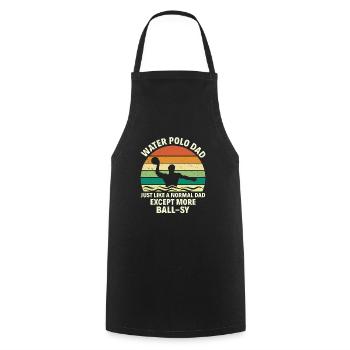 Water Polo Wasserball - Cooking Apron - black - Front - AI Model Male 185 dark (185cm)