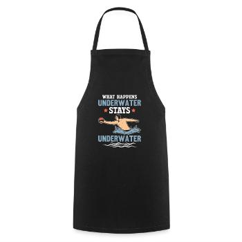 Water Polo Wasserball - Cooking Apron - black - Front - AI Model Male 185 dark (185cm)