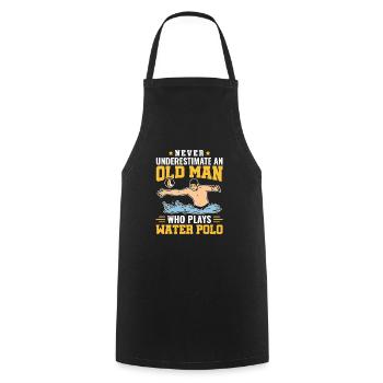 Water Polo Wasserball - Cooking Apron - black - Front - AI Model Male 185 dark (185cm)