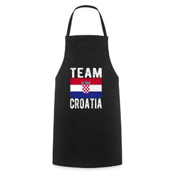 Croatia Flag - Cooking Apron - black - Front - AI Model Male 185 dark (185cm)
