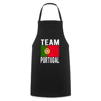 Drapeau du Portugal - Tablier de cuisine - noir - Devant - AI Model Male 185 dark (185cm)