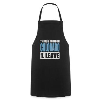 Mèmes du Colorado - Tablier de cuisine - noir - Devant - AI Model Male 185 dark (185cm)