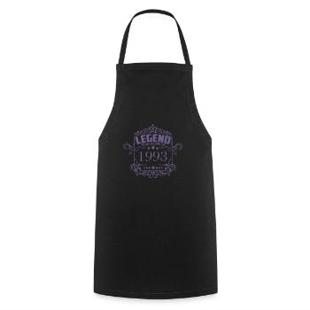 A legend was born in 1993 - Cooking Apron - black - Front - AI Model Male 185 dark (185cm)