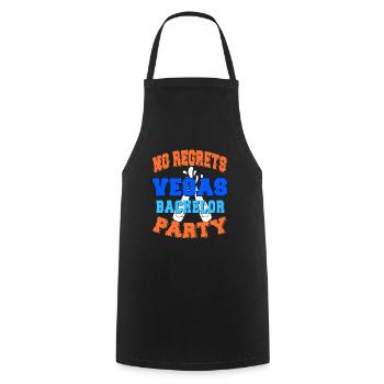 No Regrets Vegas Bachelor Party Vegas Wedding - Cooking Apron - black - Front - AI Model Male 185 dark (185cm)