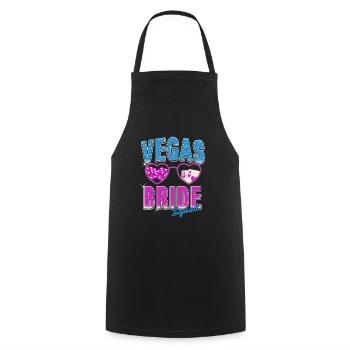 Cute Retro Vegas Bride Squad Vegas Wedding T-Shirt - Cooking Apron - black - Front - AI Model Male 185 dark (185cm)