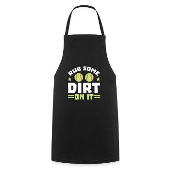 Frottez de la saleté dessus Lanceur de balle molle - Tablier de cuisine - noir - Devant - AI Model Male 185 dark (185cm)