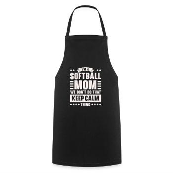 Softball Mom Softball Player Pitcher Catcher - Cooking Apron - black - Front - AI Model Male 185 dark (185cm)