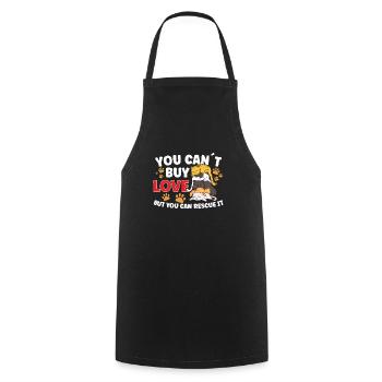 Cat RESCUE ANIMAL RIGHTS RESCUE Cat ADOPTION - Cooking Apron - black - Front - AI Model Male 185 dark (185cm)