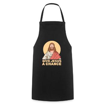 Geben Sie Jesus Eine Zufällige Glaube Bibel Zitat - Kochschürze - Schwarz - Vorne - AI Model Male 185 dark (185cm)