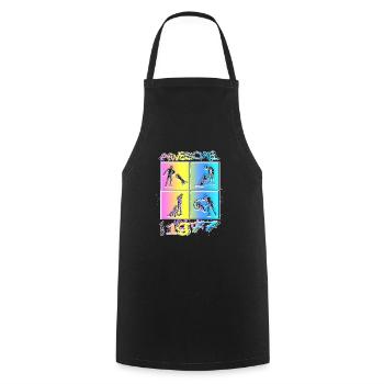 Awesome since 1977. Agility, Hundetraining - Cooking Apron - black - Front - AI Model Male 185 dark (185cm)