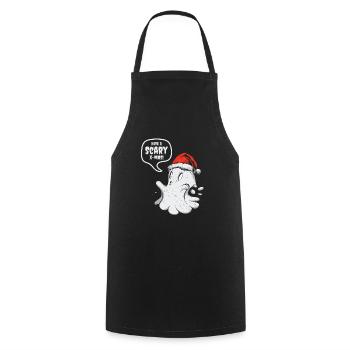 Effrayant Halloween Mignon Noël - Tablier de cuisine - noir - Devant - AI Model Male 185 dark (185cm)