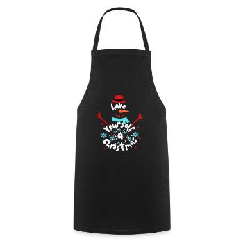 Avez-vous un cadeau de Noël pour le Nouvel An ? - Tablier de cuisine - noir - Devant - AI Model Male 185 dark (185cm)