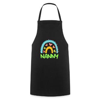 Rainbow Love Je suis assistante maternelle - Tablier de cuisine - noir - Devant - AI Model Male 185 dark (185cm)