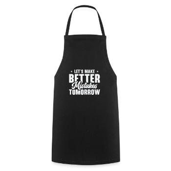 Erreurs La vie Citations Imperfection Sagesse - Tablier de cuisine - noir - Devant - AI Model Male 185 dark (185cm)