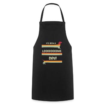 It's been a long Day Funny Dachshund Sausage Dog - Cooking Apron - black - Front - AI Model Male 185 dark (185cm)